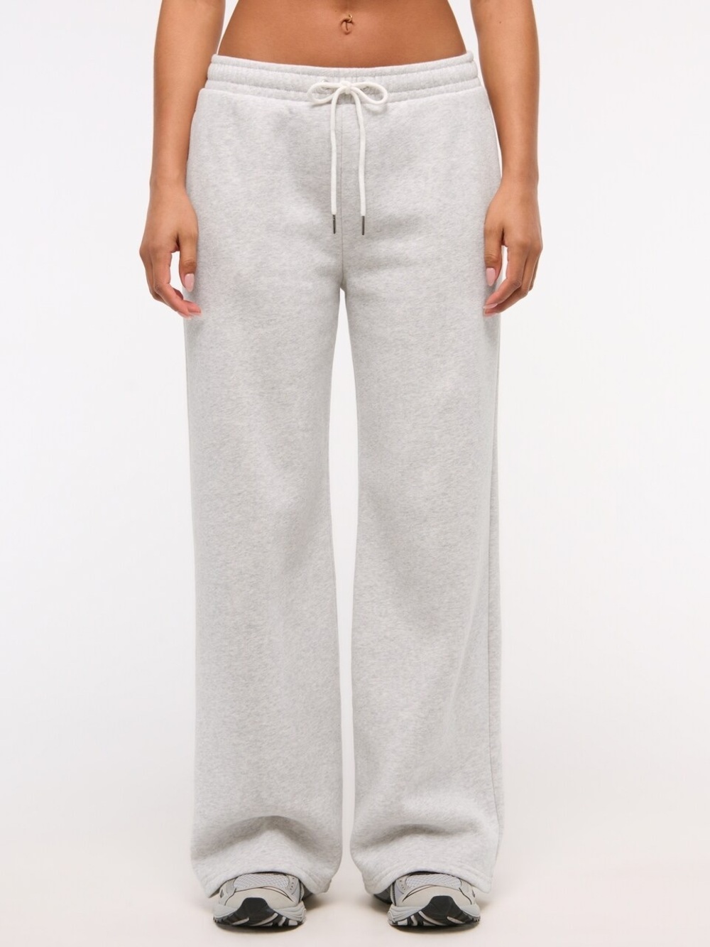 Abercrombie&Fitch pink patchwork wide leg drawstring grey sweatpants size XS - Picture 2 of 7